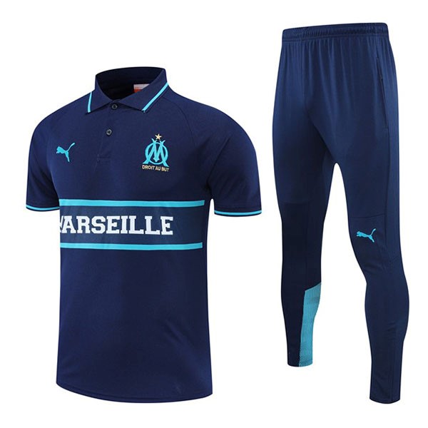 Polo Marseille Komplett Set 2022-23 Blau Marine